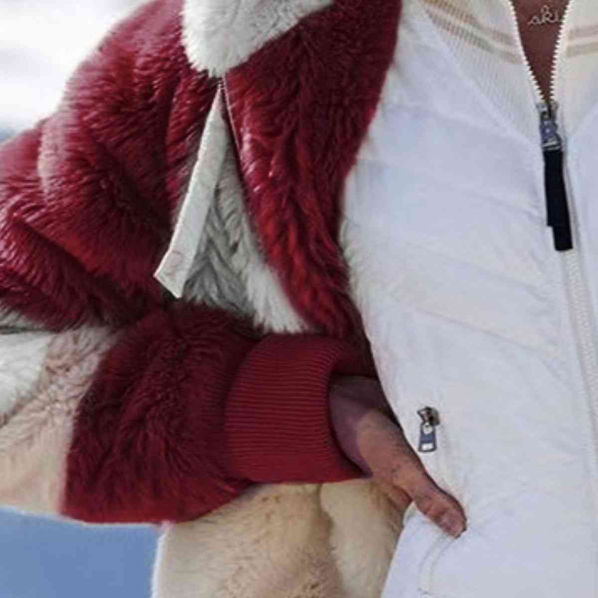 Color Block Zip-Up Hooded Jacket | Pocketed Polyester Jacket With Drawstring