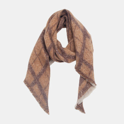Raw Hem Polyester Scarf