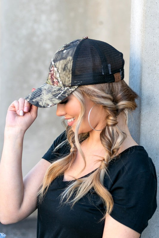 CC Mossy Oak Baseball Cap Hat | Casual Cotton Cap Hat With Adjustable Closure