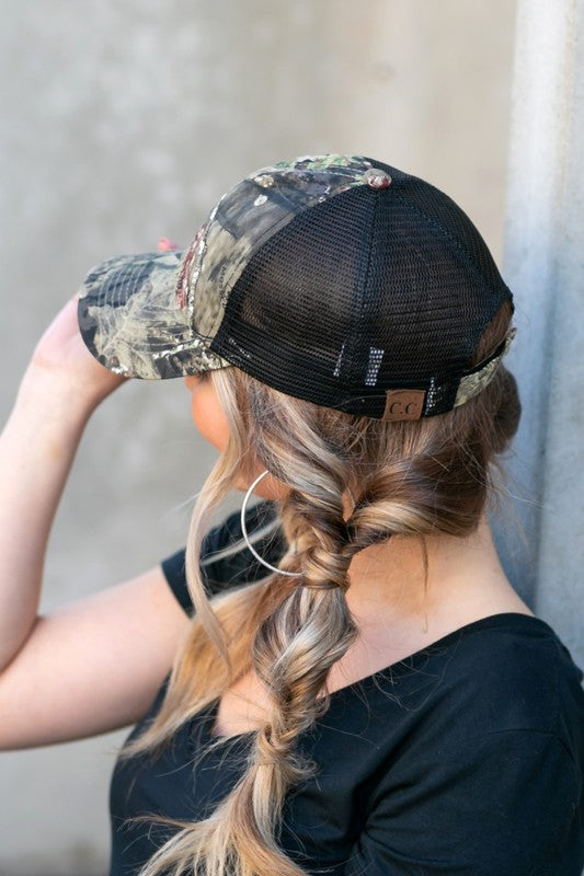 CC Mossy Oak Baseball Cap Hat | Casual Cotton Cap Hat With Adjustable Closure