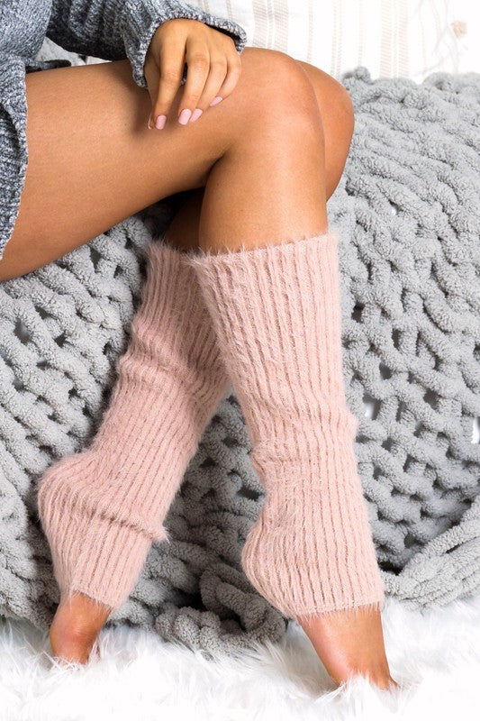 Eyelash Leg Warmers | Solid Woman's  Buttery Soft-spun Acrylic Leg Warmers