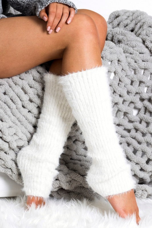 Eyelash Leg Warmers | Solid Woman's  Buttery Soft-spun Acrylic Leg Warmers