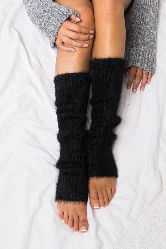 Eyelash Leg Warmers | Solid Woman's  Buttery Soft-spun Acrylic Leg Warmers