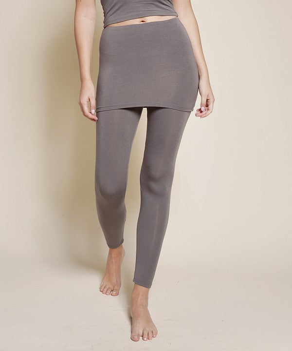 BAMBOO PRE WASHED One Piece Skirted Legging