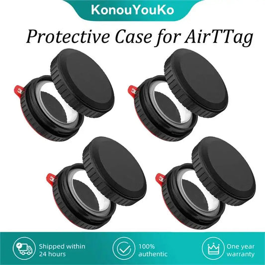 Protective Case for Air Tags Waterproof Cover Holder with Adhesive Sticker Compatible with AirTag for Bike Wallet Suitcase