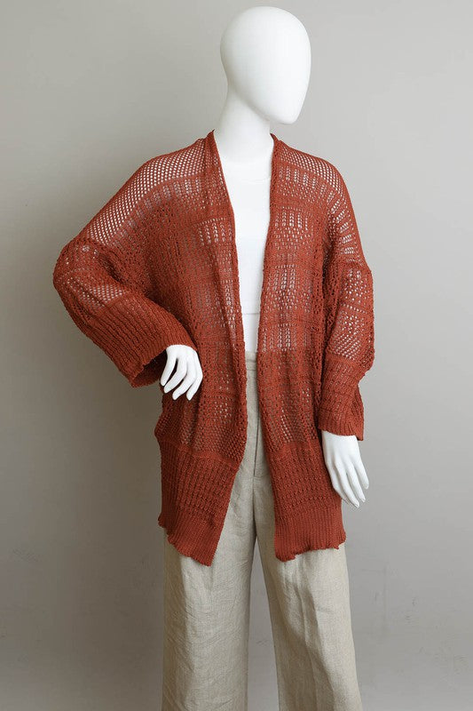Knit Netted Cardigan Leto Accessories