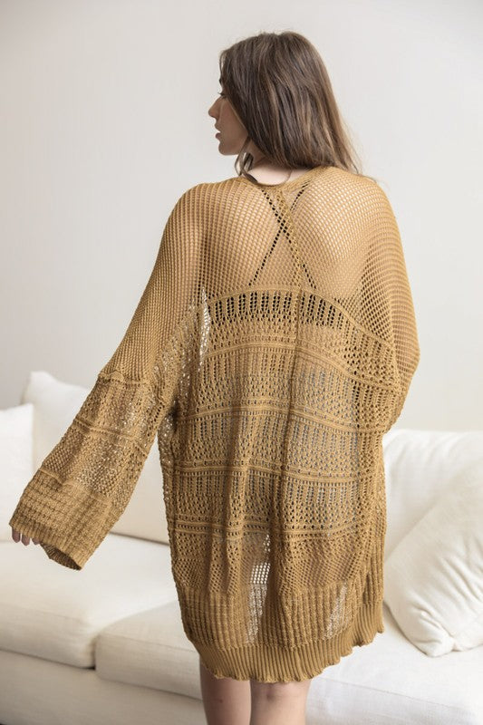 Knit Netted Cardigan Leto Accessories