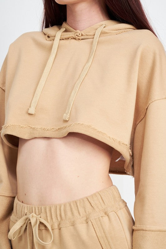 CROPPED HOODIE WITH DRAWSTRINGS Emory Park