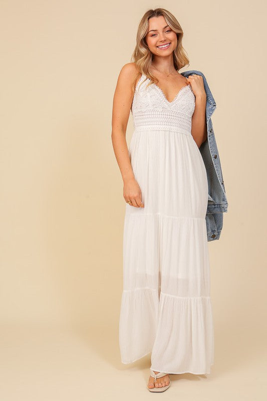 BOHO LACE TOP MAXI DRESS TIMING