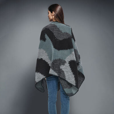 Double-Sided Jacquard Leopard Shawl