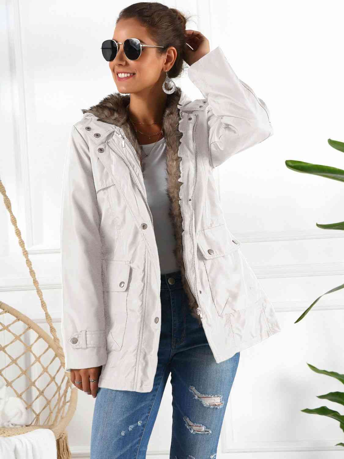 Full Size Hooded Jacket with Detachable Liner (Three-Way Wear) | Pocketed Jacket