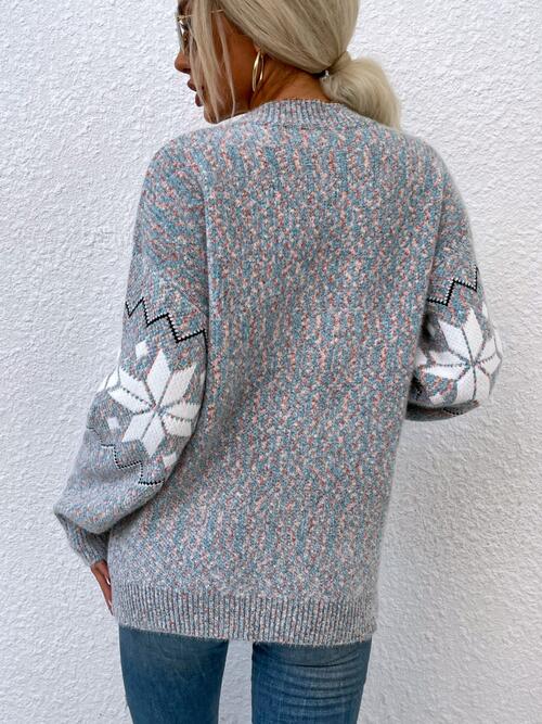 Heathered Pocketed Button Up Cardigan | Casual Stretchy Polyester Cardigan