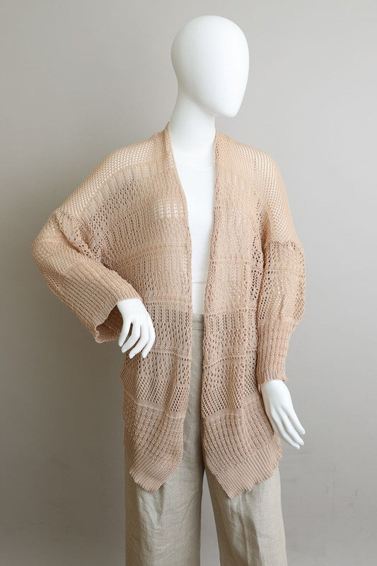 Knit Netted Cardigan Leto Accessories
