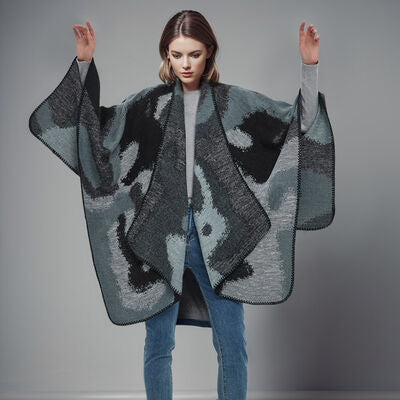 Double-Sided Jacquard Leopard Shawl