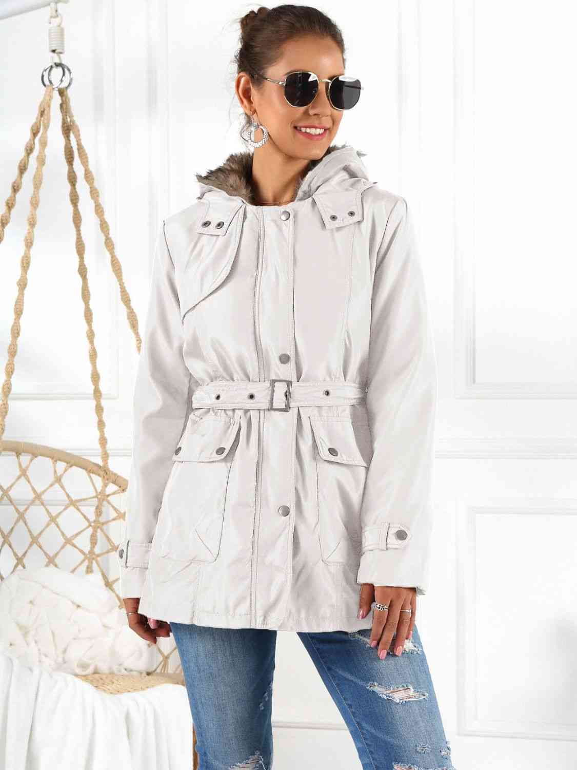 Full Size Hooded Jacket with Detachable Liner (Three-Way Wear) | Pocketed Jacket