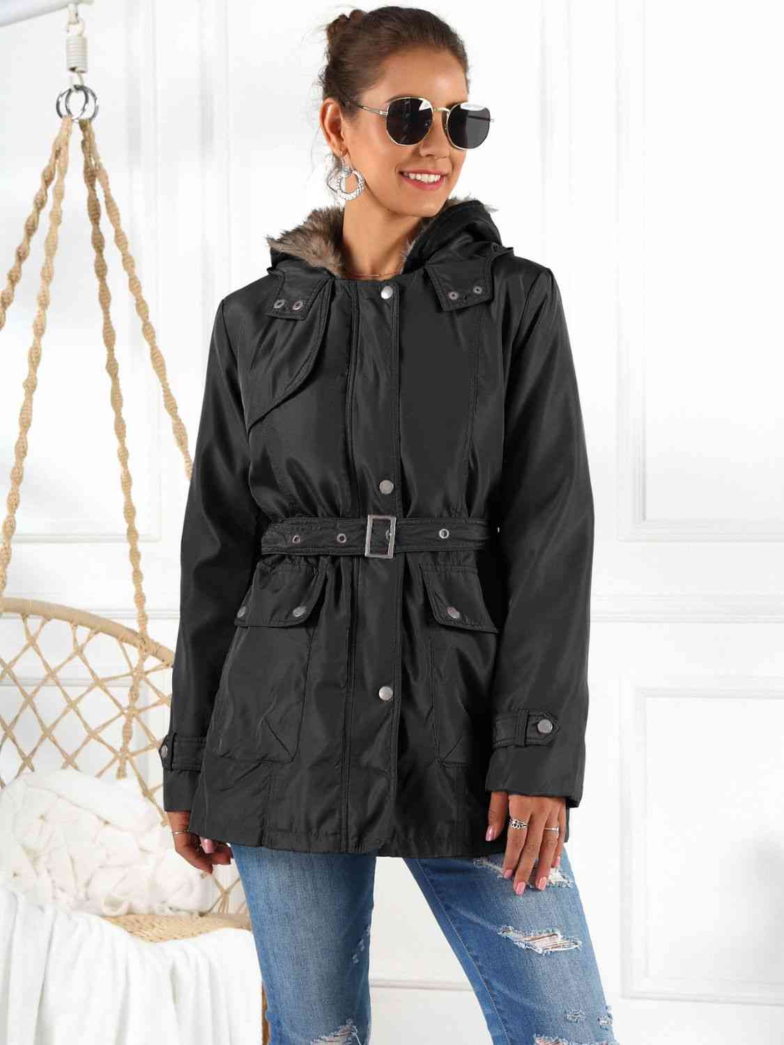 Full Size Hooded Jacket with Detachable Liner (Three-Way Wear) | Pocketed Jacket