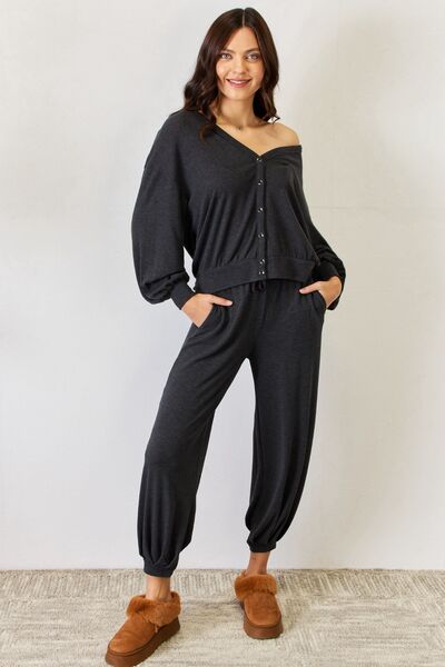 RISEN Ultra Soft  Button Up Long Sleeve Lounge Cardigan | Polyester Cardigan