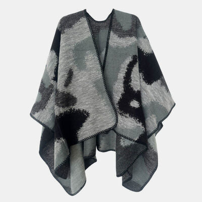 Double-Sided Jacquard Leopard Shawl