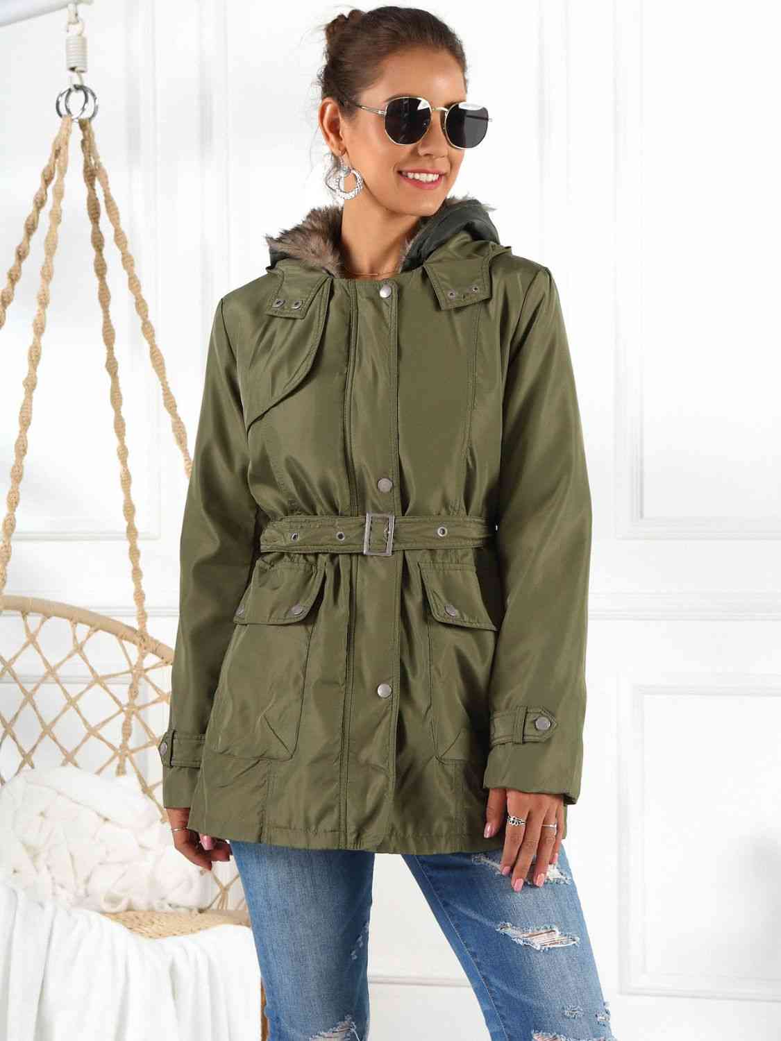 Full Size Hooded Jacket with Detachable Liner (Three-Way Wear) | Pocketed Jacket